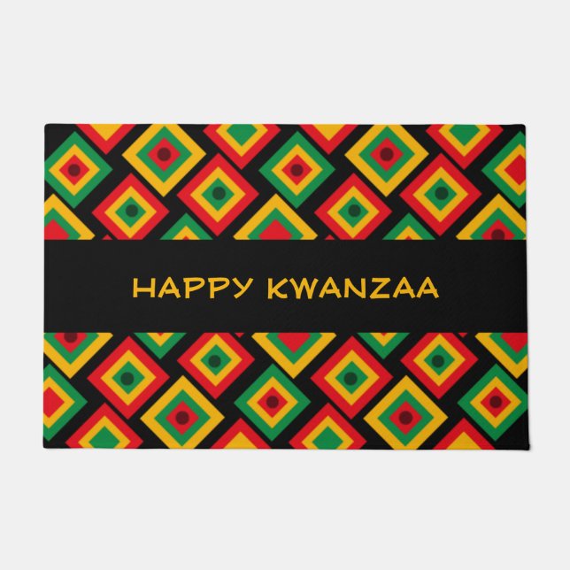 Custom HAPPY KWANZAA Deurmat (Voorkant)