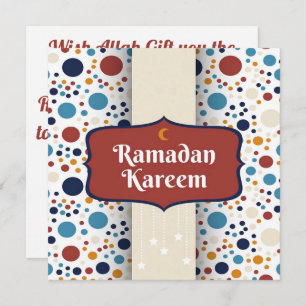 Custom Happy Ramadan Kareem Crescent Feestdagenkaart