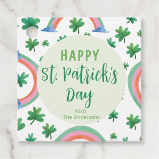 CUSTOM Happy St Patrick's Day Bedankjes Labels