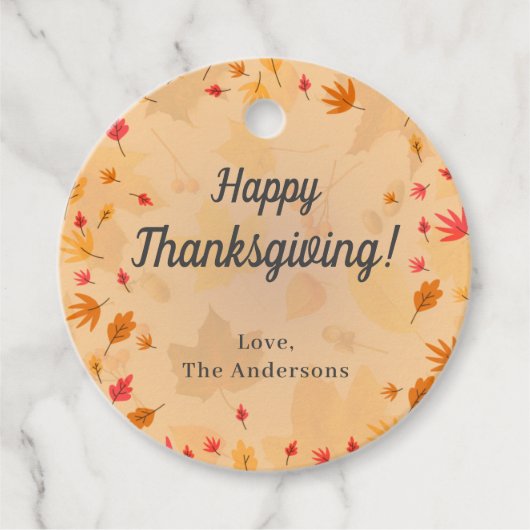 CUSTOM Happy Thanksgiving herfst Bedankjes Labels (Voorkant)