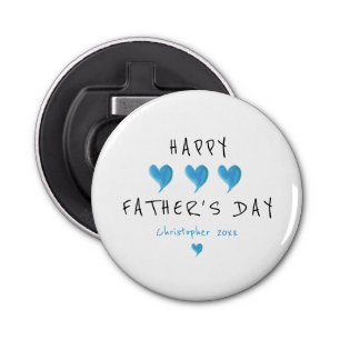 Custom Happy Vaderdag Cute Boy Button Flesopener