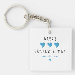 Custom Happy Vaderdag Cute Boy Sleutelhanger