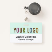 Custom Hard Plastic Naam Badge Intrekbare Clip (Voorkant met intrekbare)