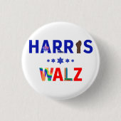 Custom Harris/Walz Campaign Button (Voorkant)