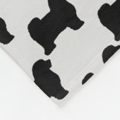 Custom Havanese Dog Silhouette Fleece Deken (Hoek)