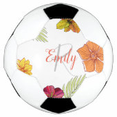Custom Hawaiian Aloha Floral Voetbal (Voorkant)