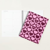 Custom Heart Checkerboard Pattern Bordeaux Pink -  Planner (Display)