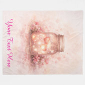 Custom Heart Jar Blanket - Romantic Gift Fleece Deken (Voorkant (Horizontaal))