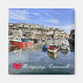 Custom Heart Mevagissey Fish Landing Quay Cornwall Magneet