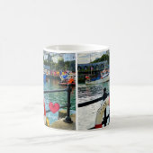 Custom Heart Mevagissey Harbour Lifebuoy Cornwall Koffiemok (Center)