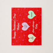 Custom Heart Valentijn Jigsaw Puzzel Gift in Tin (Verticaal)