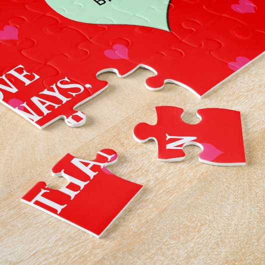 Custom Heart Zal je mijn bruid puzzel zijn Legpuzzel (Zijkant)