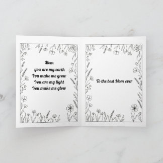 Custom Heartfelt Mother's Day Poem Card Kaart
