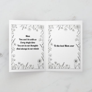 Custom Heartfelt Mother's Day Poem Card. Kaart