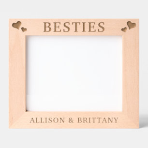 Custom Hearts Besties Vriendschap Gegraveerde Lijstjes