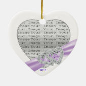 Custom Hearts Lavender Ribbon Ornament (Achterkant)