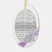 Custom Hearts Lavender Ribbon Ornament (Links)