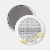 Custom Hearts Lemon Ribbon Magnet Magneet (Voorkant / Achterkant)