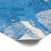 Custom Heavens Sky Blue Afbeelding tekst Glanzend Perfect Poster (Hoek)