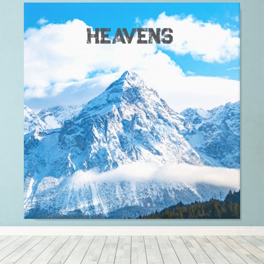 Custom Heavens Text Sky afbeelding uitgerekt Canvas Afdruk (Insitu (Houten vloer))