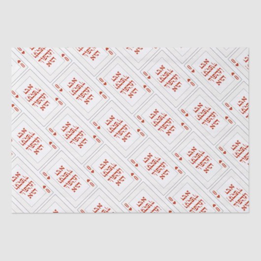Custom Hebrew Venachafoch-hu Purim Mishloach Manot Tissuepapier (Voorkant)