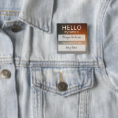 Custom HELLO Mon Nom Pronouns Est Un Badge (En situation)