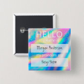 Custom HELLO Mon Nom Pronouns Est Un Badge (Devant & derrière)