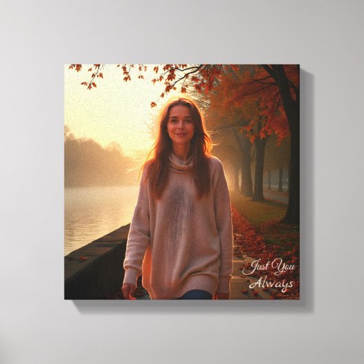 Custom Her Portrait – A Special Gift for Her Canvas Afdruk (Voorkant)