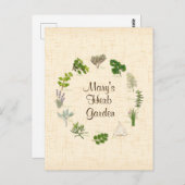 Custom Herb Garden Briefkaart (Voorkant / Achterkant)