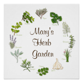 Custom Herb Garden Poster Perfect Poster