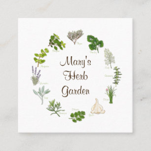 Custom Herb Garden Visitekaartje