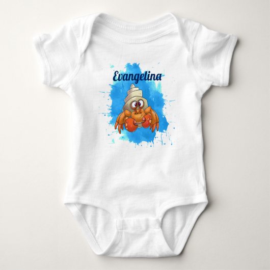 Custom Hermit Crab Baby Romper (Voorkant)