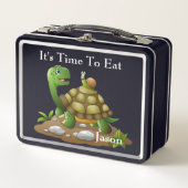 Custom Het is tijd om metalen lunchbox te eten (Voorkant)