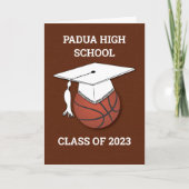 Custom High School and Year, 2023 Afstuderen Brown Kaart (Voorkant)