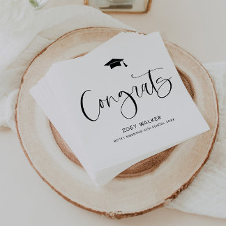 Custom High School Or College Graduation Napkin Servet