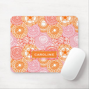 Custom Hip Fun Happy Summer Floral Pattern Muismat