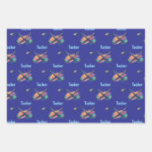 Custom Hockey Wrapping Paper Flat Sheet Set of 3 (Voorkant)