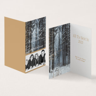 Custom Holiday Photo Winter Scene Kaart