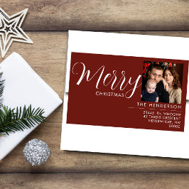 Custom Holiday Return Address Label Add Your PHOTO