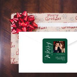 Custom Holiday Return Address Label Add Your PHOTO