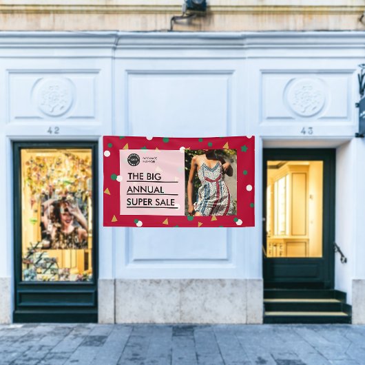 Custom Holiday Sale Retail Korting Promo Store Spandoek