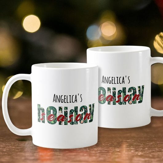 Custom Holiday Season Typografie Mok