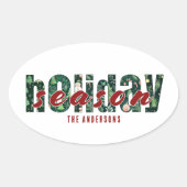 Custom Holiday Seizoen Typografie Sticker (Voorkant)