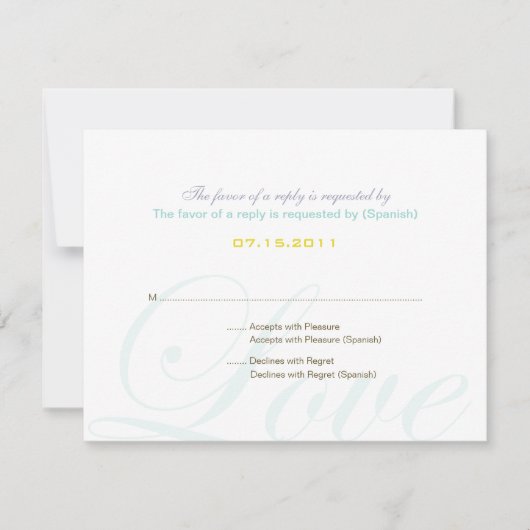 ::custom : Hollyhock & Ampersand Carte RSVP biling (Devant)