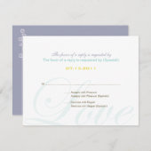 ::custom : Hollyhock & Ampersand Carte RSVP biling (Devant / Derrière)