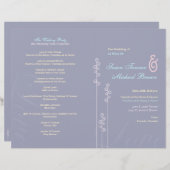 ::custom : Hollyhock & Ampersand Wedding Programme (Devant / Derrière)
