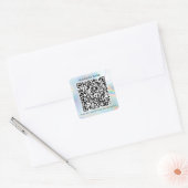 Custom Holographic QR Code Business Services Vierkante Sticker (Envelop)