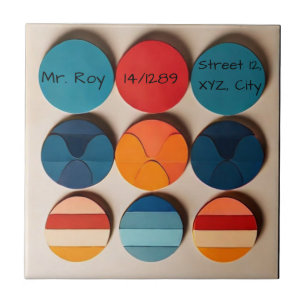 Custom Home bord Modern Mid Century Geometrisch Tegeltje