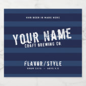Custom Homebrew Craft Beer Label Stickers (Enkel label)