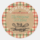 Custom Homemade Christmas Cookies Label Sheet (Voorkant)